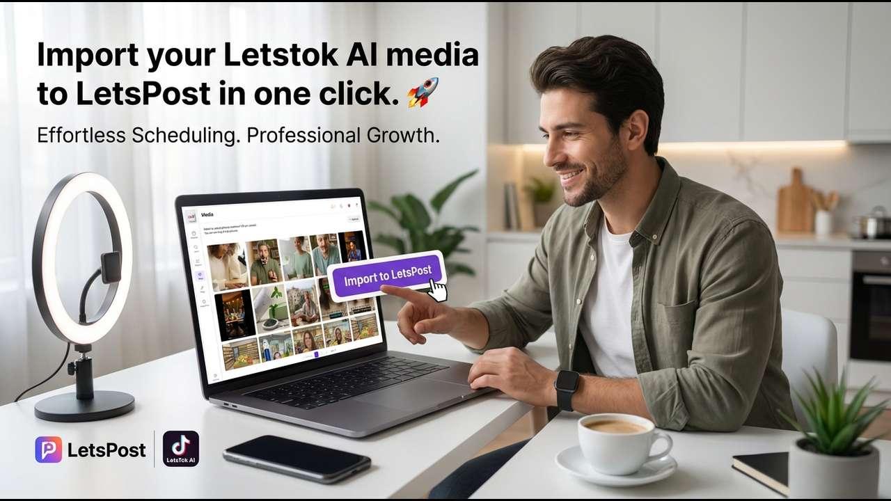 Import Media in One Click — LetsPost